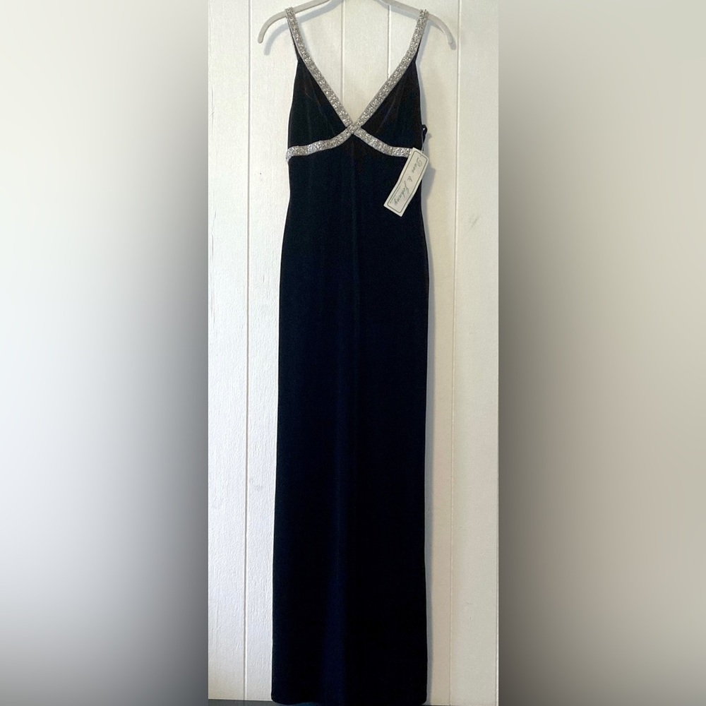 Vintage Velvet Beaded Evening Gown